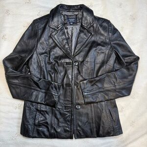 Vintage Sonoma Lambskin Leather Button-Up Jacket – Size Small